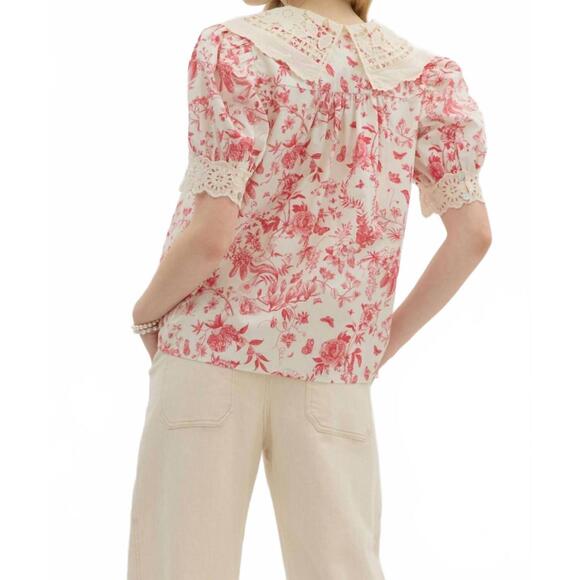 NEW ENTRO flawless impression crochet top in magenta - Picture 4 of 6